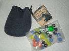 GLASS MARBLES LEATHER POUCH HISTORY OF MARBLE GAMES COOPERMAN FIFE 