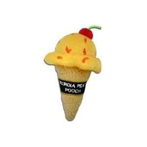  Georgia Peach Pooch Ice Cream Cone Plush Dog Toy 