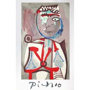  Pablo Picasso, Personnage, Plate Signed Estate Lithograph 