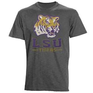  LSU Tigers Backfield Slub T Shirt   Charcoal (XX Large 