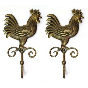  Rooster Wall Hook Set of Two Joline BACKORDERED 