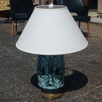 Vintage Artemis Studios Ceramic Brass Table Lamp PRICE REDUCED  