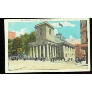  3 Vintage *BOSTON* postcards: KINGS CHAPEL, BUNKER HILL 