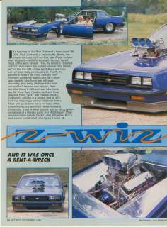 1986 CHEVY CAVALIER 427ENGINE DRAG RACE CAR 86 ARTICLE  