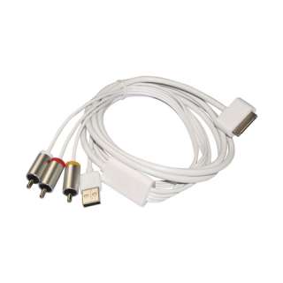 AV USB TV RCA Video Cable Cord for iPhone 4G 4GS iPod Nano touch Ipad 