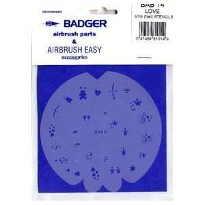  Badger Airbrush BAB14 LOVE BADGER NAIL STENCIL BADGER NAIL 