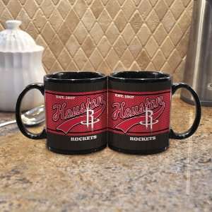  Houston Rockets Set of 2 Jersey 11 oz. Ceramic Mugs (Black 