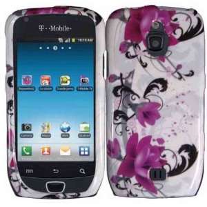  Pink Flower White Protector Hard Case for Samsung Exhibit 