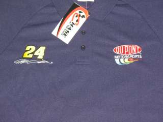 Jeff Gordon #24 Dupont Polo style shirt by Chase! Sizes available: L 