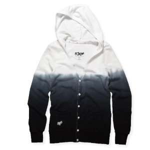 FOX DROP OUT HOODED CARDIGAN WHITE XS:  Sports & Outdoors