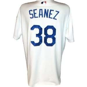  Rudy Seanez #38 Dodgers 2008 Game Used Home Jersey w/50th 