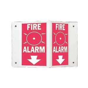 Sign,5.5x10,fire Alarm (w/down Arrow)   BRADY  Industrial 