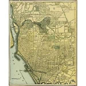   Cram 1892 Antique Street Map of Buffalo, New York: Sports & Outdoors