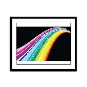  Framed Panel Print Retro Rainbow 