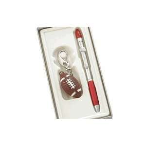 : Free Personalized Red Football Ball Point Pen & Football Key Chain 