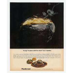  1972 Ponderosa Restaurant Baked Potato Print Ad (20802 