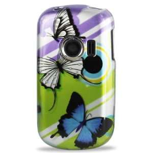   153 Silver/Purple/Green W/ Butterflies Metro PCS Cell Phones