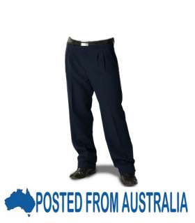 Mens Work Pants Trousers Permanent Press Black 92R 102R 36 40  