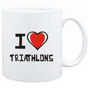  Mug White I love Triathlons  Hobbies