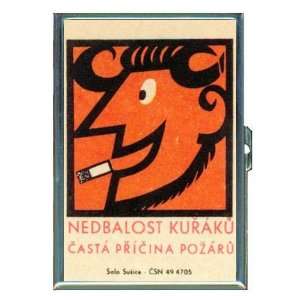 Smoking Czech 1960s Pop Art ID Holder, Cigarette Case or Wallet: MADE 