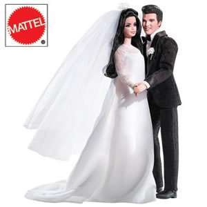    Elvis & Priscilla Wedding Barbie Dolls Set 