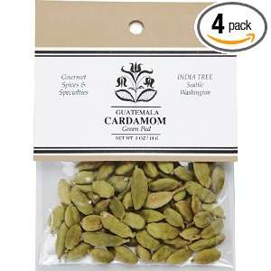 India Tree Cardamom Green Pod, 0.5 Ounce (Pack of 4)  