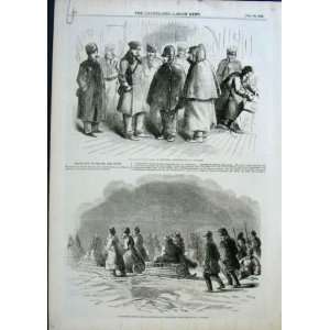  Sea Travel & Ice Trouble 1856 Antique Print