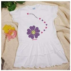  Personalized Flower Infant/Toddler Romper Dress Baby
