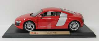 Audi R8 Diecast Model Car   Maisto   1:18 Scale   New in box   Red 