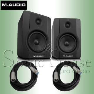 Audio BX5 D2 BX5D2 Recording Studio Monitors with cables Maudio 
