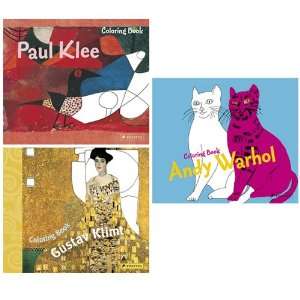  Klee Klimt and Warhol Coloring Book Set: Toys & Games