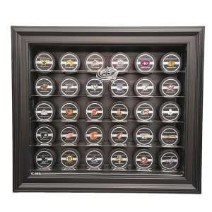  Columbus Blue Jackets 30 Hockey Puck Display Case, Cabinet Style 