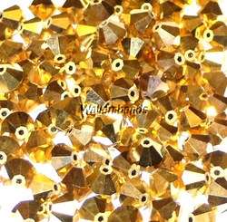   Swarovski #5301 Crystal Beads Aurum 2X  Gold 4MM (500)  