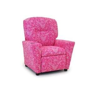   1300 1 SPCP Small Paisley Candy Pink Kids Recliner