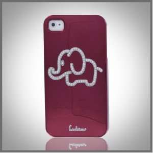   Red bling rhinestone case cover for Apple iPhone 4 4G 4S: Cell Phones