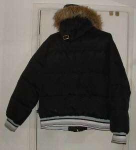 EUC Baby Phat Fur Lined Hooded Down Jacket Zipper Front Size 2XL XXL 
