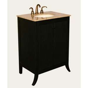   Sink Antique Vanity LUXH125132 SA. W32 x D22 x H36, Black, Wood