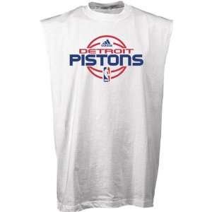 Detroit Pistons Team Issue Sleeveless T Shirt:  Sports 