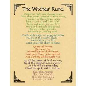  Witches Rune Poster