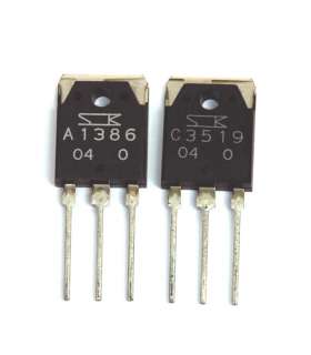 1pair NPN PNP Power Transistor 2SC3519 2SA1386 TO3P  