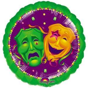  Masquerade Comedy/Tradgedy Faces 18 Foil Balloon