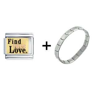 Find True Love Italian Charm Pugster Jewelry