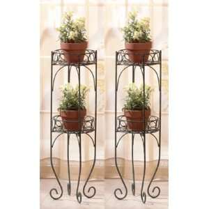  SET OF TWO TIER PLANT STAND: Home & Kitchen