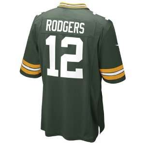 Green Bay Packers Aaron Rodgers #12 Youth Replica Game Jersey (Green 