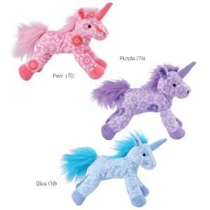   Floral Design Soft Plush Unicorn Snuggle Dog Toy 12L