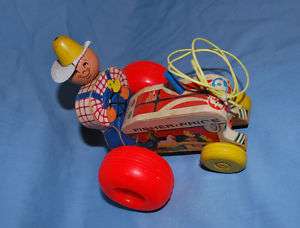 Fisher Price #629 TRACTOR Pull Toy c.1961  