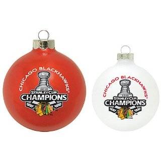   Chicago Blackhawks 2010 Stanley Cup Champions Holiday Ornament 2 Pack