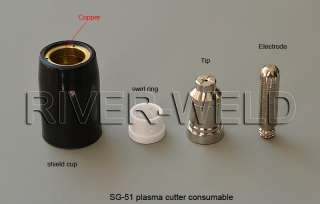 10 Nozzles 40Amp 0.9 SG 51 plasma cutter Ref74051090  