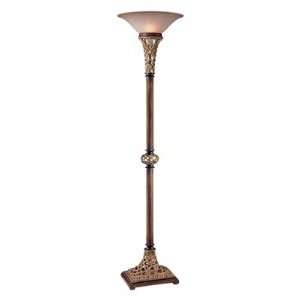 192, Romance Tall 3 Way Glass Torchiere Floor Lamp, 1 Light, 150 Total 