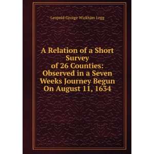   On August 11, 1634 Leopold George Wickham Legg  Books